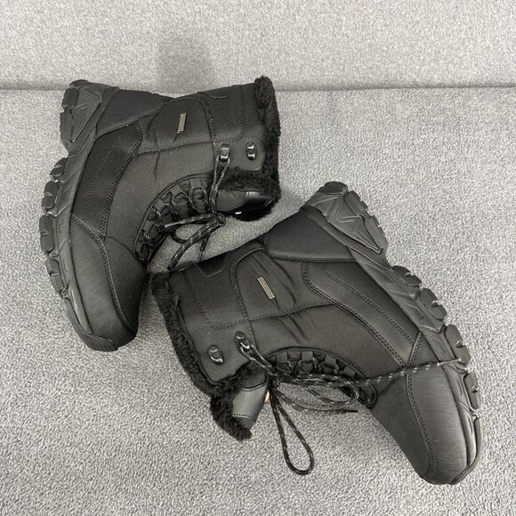SHULOOK Hiking Boots Mens 9.5 Black Waterproof Mid Boots Non-Slip Comfortable - Picture 12 of 16
